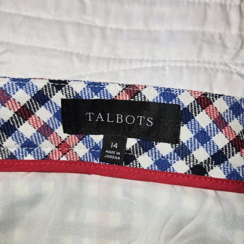 Talbots Plaid Pencil Fully Lined Skirt. Women's Size 14 - Picture 4 of 6